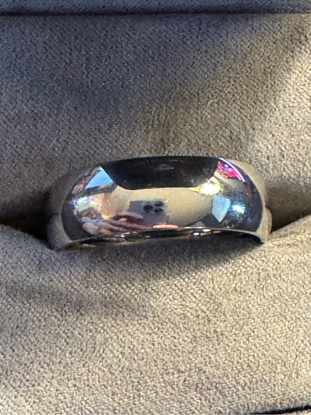 Men’s 316L Stainless Steel Polished Dome Band Ring - Size 12